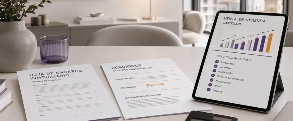 Honorarios de inmobiliaria para vender un piso en Castellón con Inmobiliaria Eva Consulting 2017.