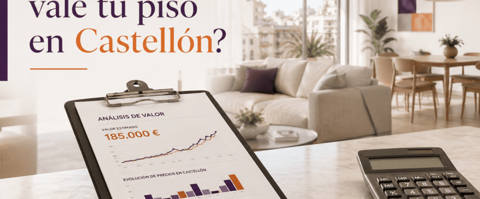 Valoración profesional de un piso en Castellón antes de ponerlo en venta.