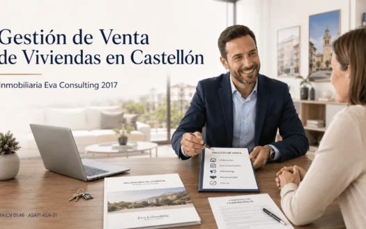 Gestión de venta de viviendas en Castellón con Inmobiliaria Eva Consulting 2017, asesoramiento profesional para propietarios, valoración, documentación y acompañamiento hasta la firma.