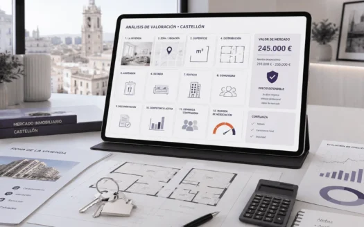 Análisis profesional de vivienda en Castellón para valoración inmobiliaria con Inmobiliaria Eva Consulting 2017.