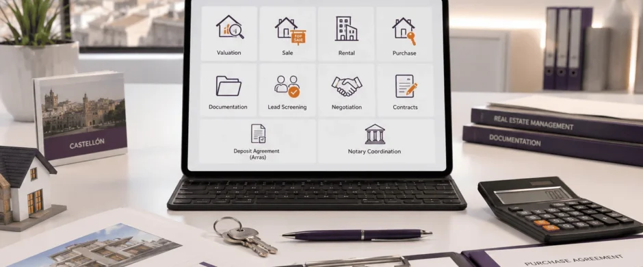 Servicios de agencia inmobiliaria en Castellón con Inmobiliaria Eva Consulting 2017.